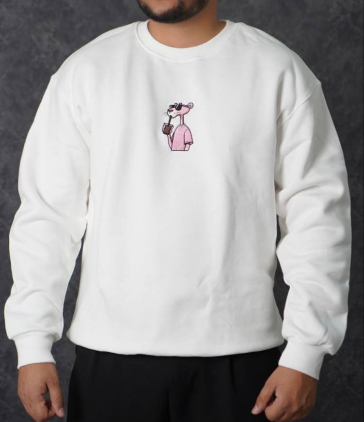 دورس مردانه سه نخ پنبه خار خورده طرح مینیمال پلنگ صورتی