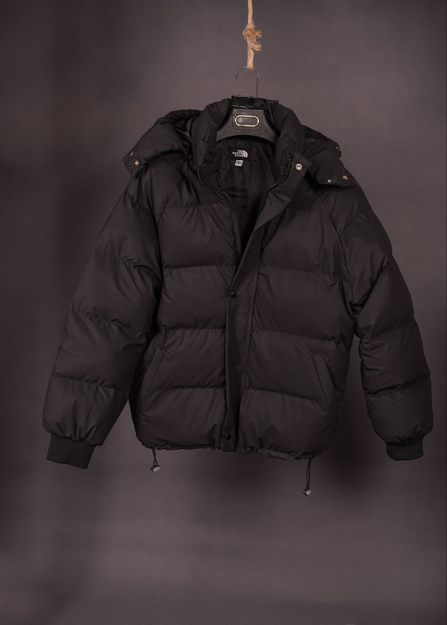 کاپشن سیلیکونی مردانه پفکی کلاهدار ضد اب