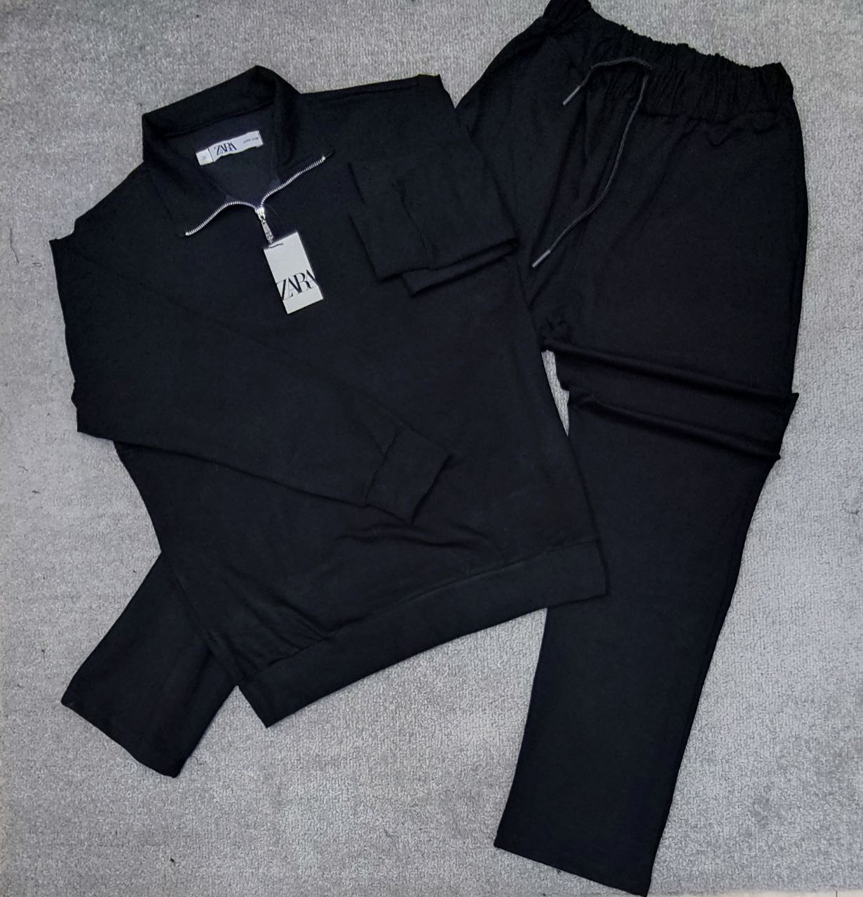 ست بلوز شلوار مردانه نیم زیپ پارچه پنبه گلکسی